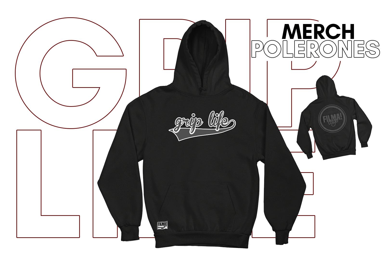 Poleron "Grip Life" - Black/Grey