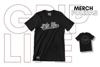 Polera "Grip Life" - Black/Grey