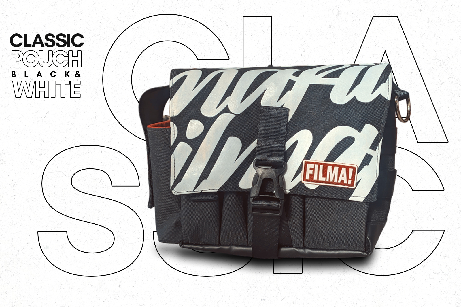 Classic Pouch - Blanco & Negro