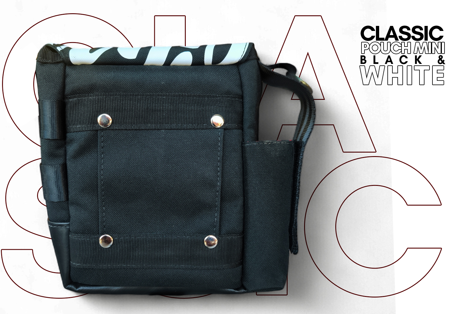 Classic Pouch Mini - Blanco & Negro - Imagen 3