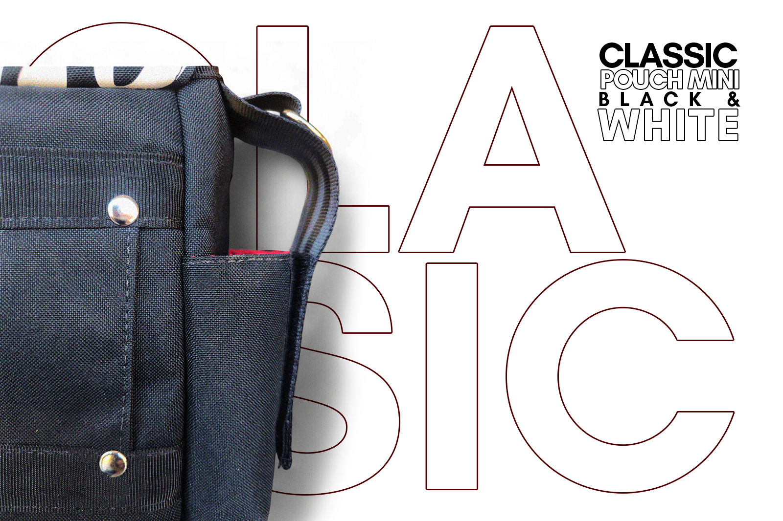 Classic Pouch Mini - Blanco & Negro - Imagen 4