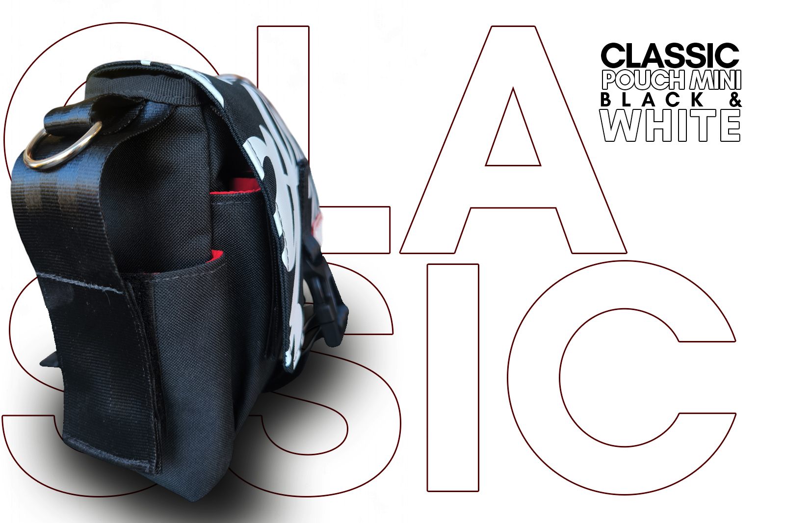 Classic Pouch Mini - Blanco & Negro - Imagen 5